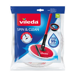 VILEDA Spin&clean sistema set secchio lavapavimenti con rullo panno e asta  » Mamocek